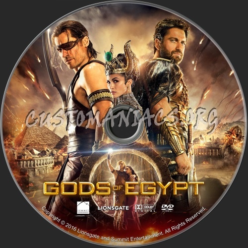 Gods of Egypt dvd label