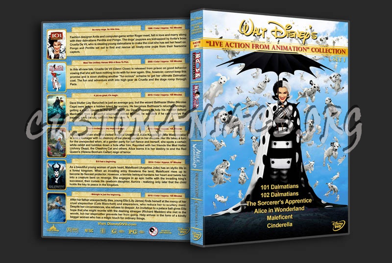 Walt Disney Live Action from Animation Collection - Set 1 dvd cover