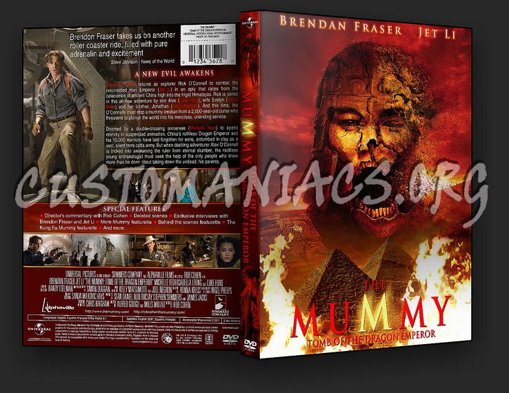 The Mummy: Tomb of the Dragon Emperor dvd cover