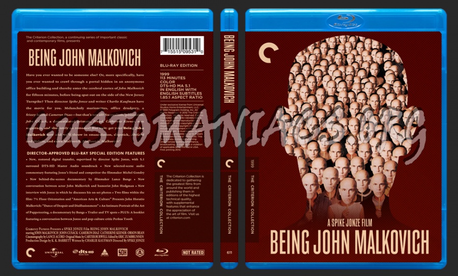 611 - Being John Malkovich blu-ray cover