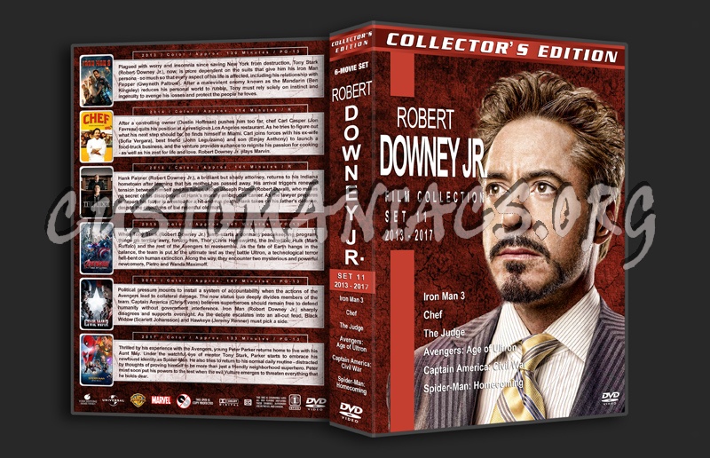 Robert Downey Jr. Film Collection - Set 11 (2013-2017) dvd cover