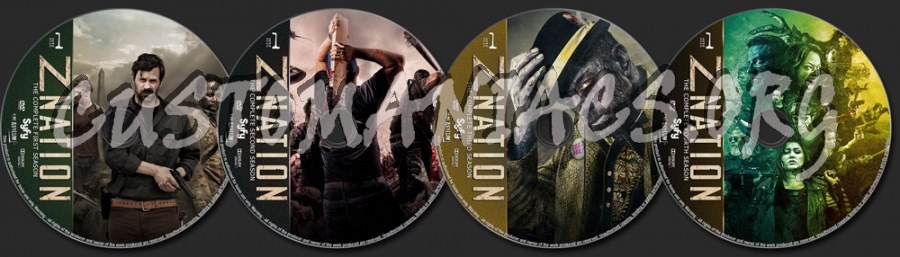 Z Nation Seasons 1-4 dvd label