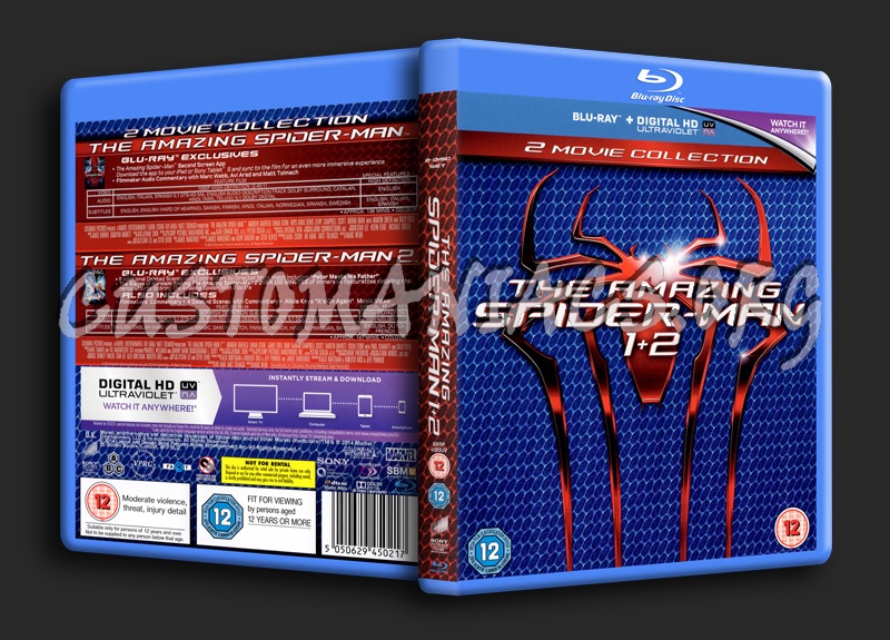 The Amazing Spider-Man 1 and 2 blu-ray cover