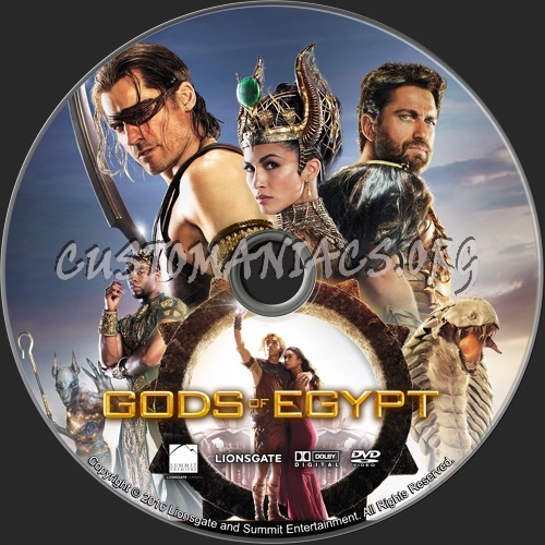 Gods of Egypt dvd label