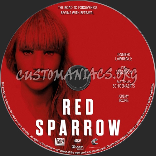 Red Sparrow dvd label