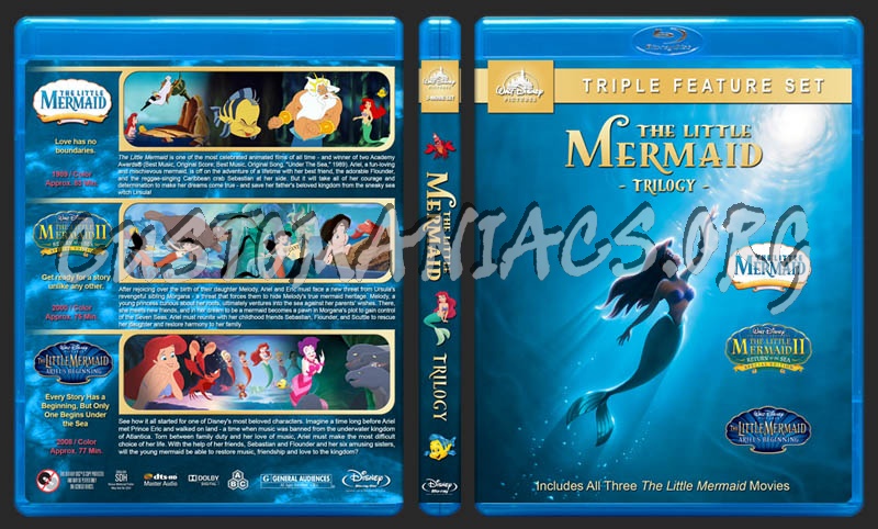 The Little Mermaid Trilogy blu-ray cover