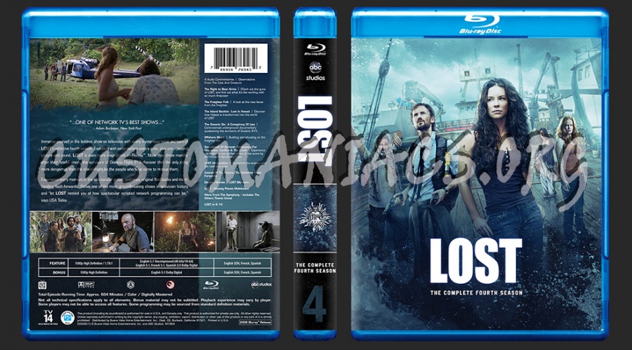 LOST - The Complete Fourth Season blu-ray cover