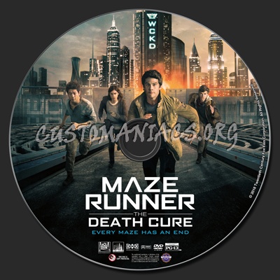 Maze Runner: The Death Cure dvd label