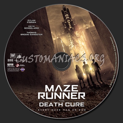 Maze Runner: The Death Cure blu-ray label