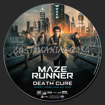 Maze Runner: The Death Cure blu-ray label
