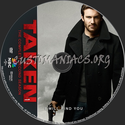 Taken Season 2 dvd label