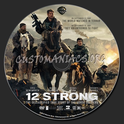 12 Strong dvd label