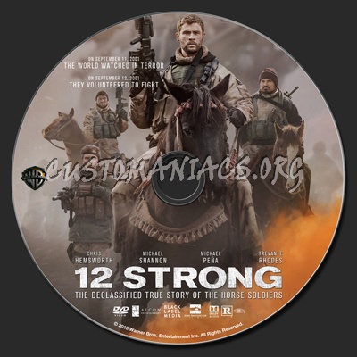 12 Strong dvd label