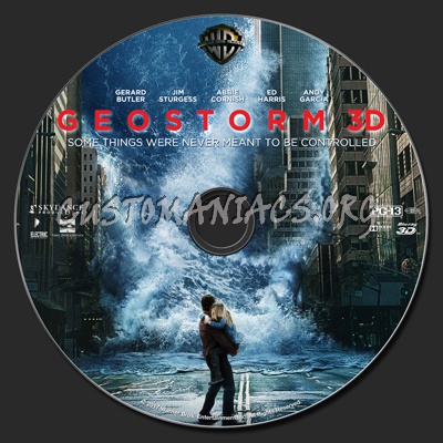 Geostorm (2D & 3D) blu-ray label