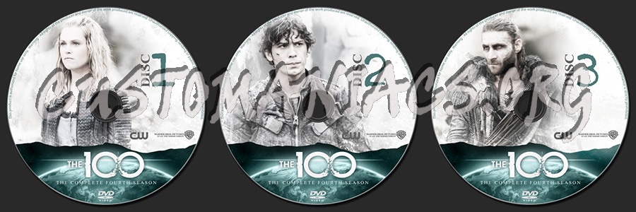 The 100 Season 4 dvd label