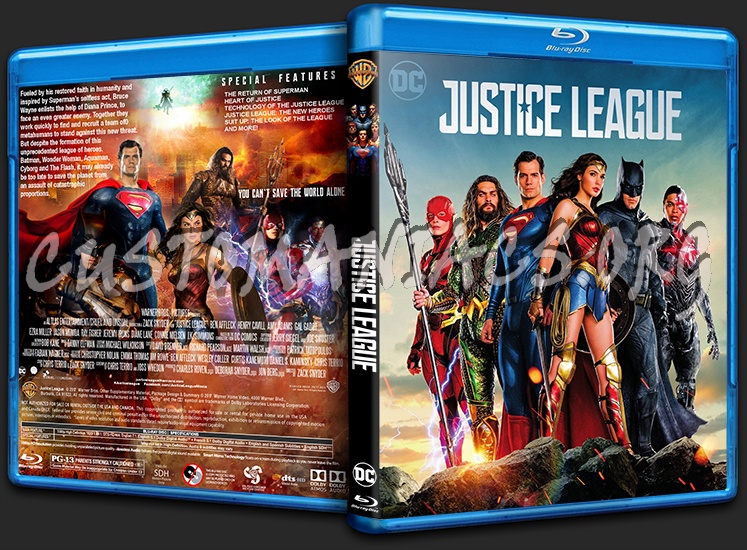 Justice League blu-ray cover