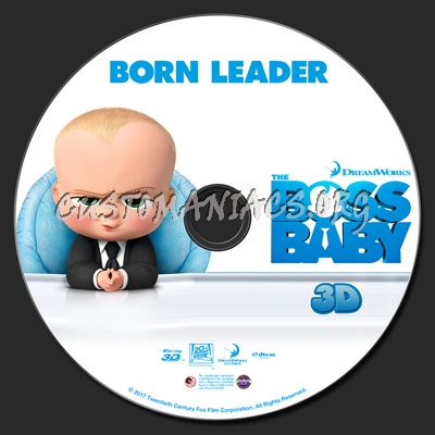 The Boss Baby (2D & 3D) blu-ray label