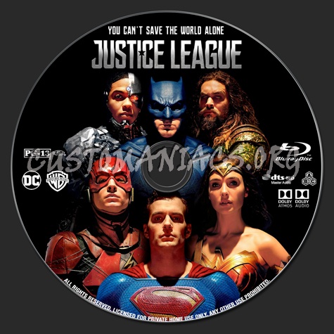 Justice League (2D + 3D) blu-ray label