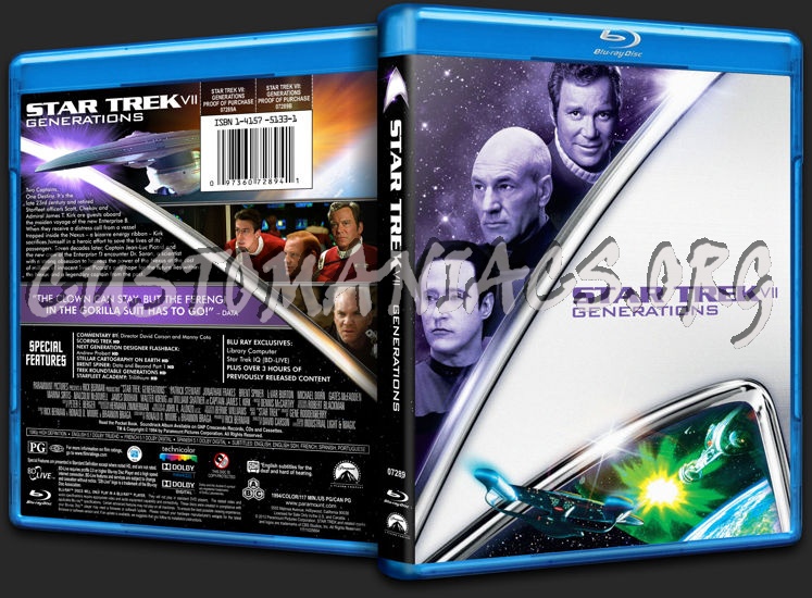 Star Trek VII: Generations blu-ray cover