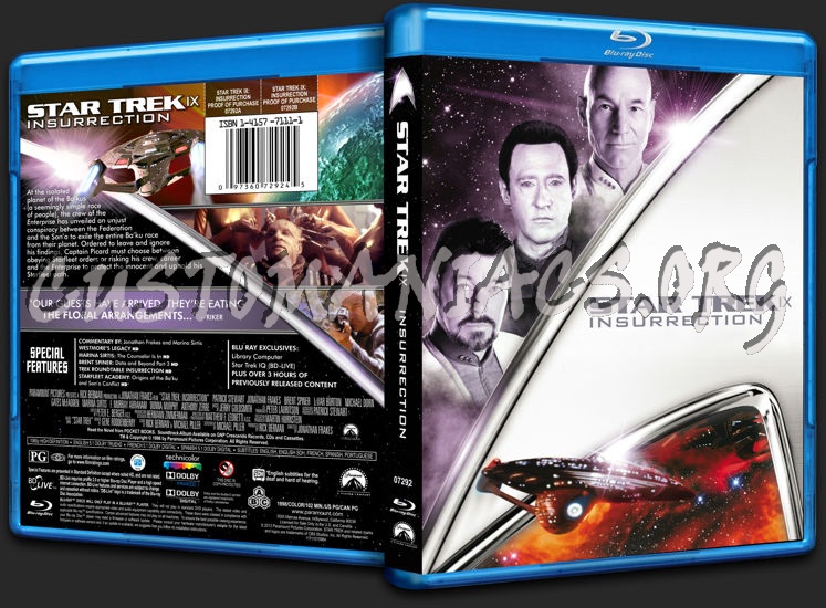 Star Trek IX: Insurrection blu-ray cover