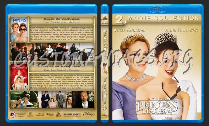 The Princess Diaries Double Feature blu-ray cover