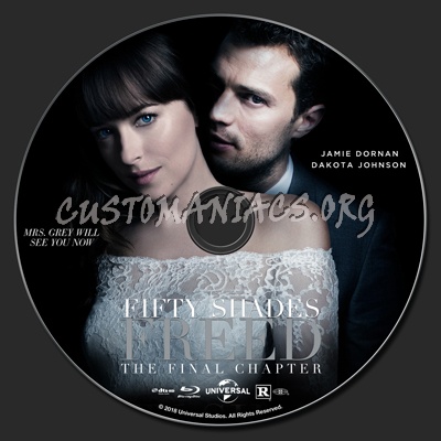 Fifty Shades Freed blu-ray label