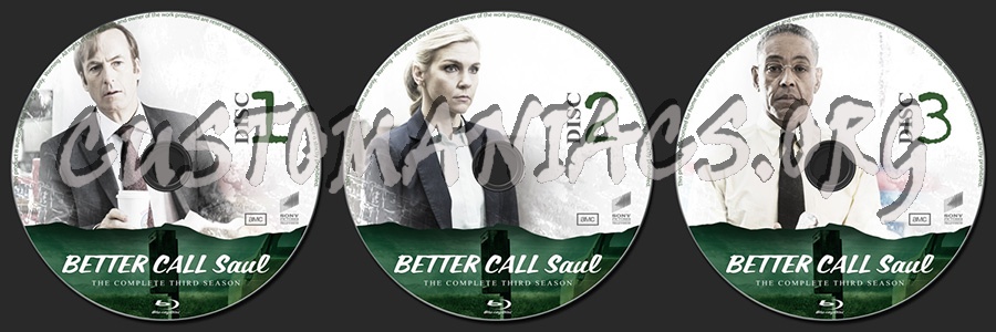 Better Call Saul Season 3 blu-ray label