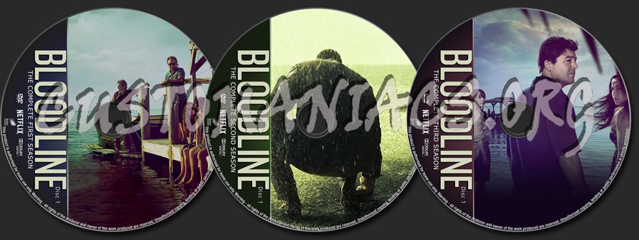 Bloodline Seasons 1-3 dvd label