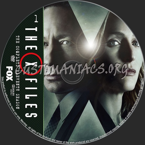 The X Files Season 11 dvd label