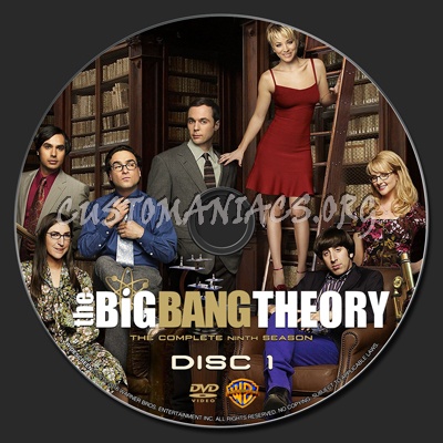 The Big Bang Theory Season 9 dvd label