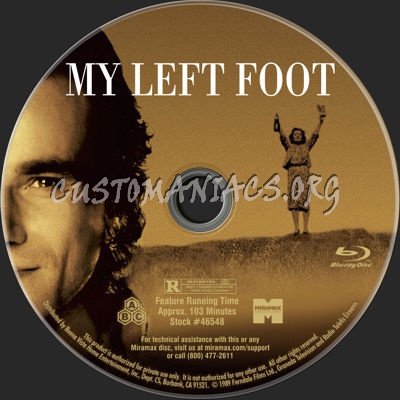 My Left Foot blu-ray label