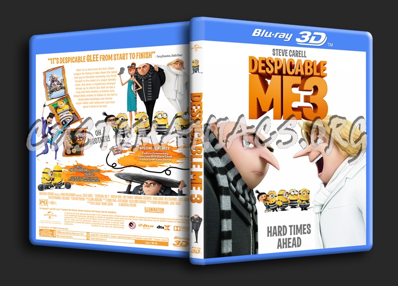 Despicable Me 3 3D dvd cover