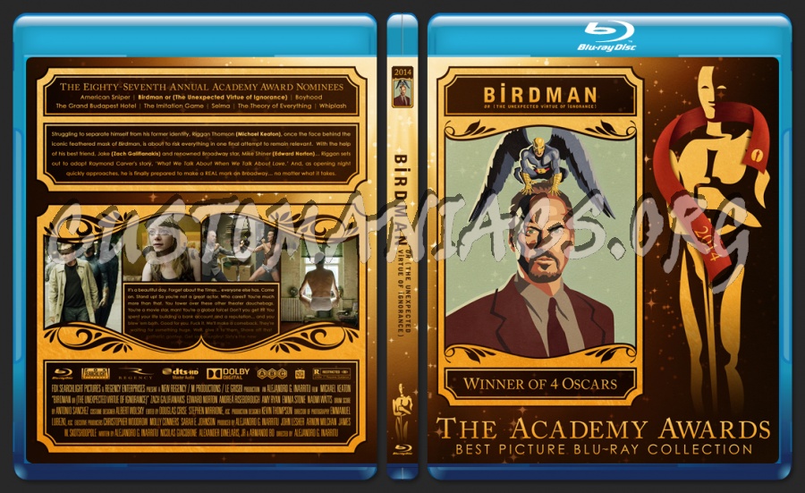 Birdman or (The Unexpected Virtue of Ignorance) - 2014 - Academy Awards Collection blu-ray cover