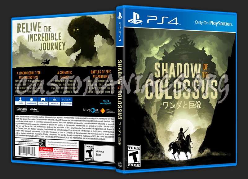 Shadow of the Colossus dvd cover