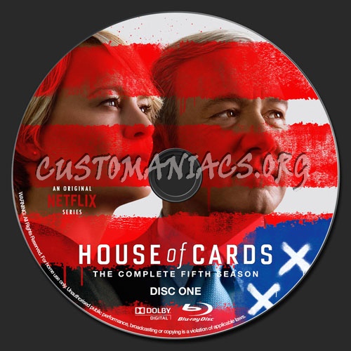 House of Cards Season 5 blu-ray label