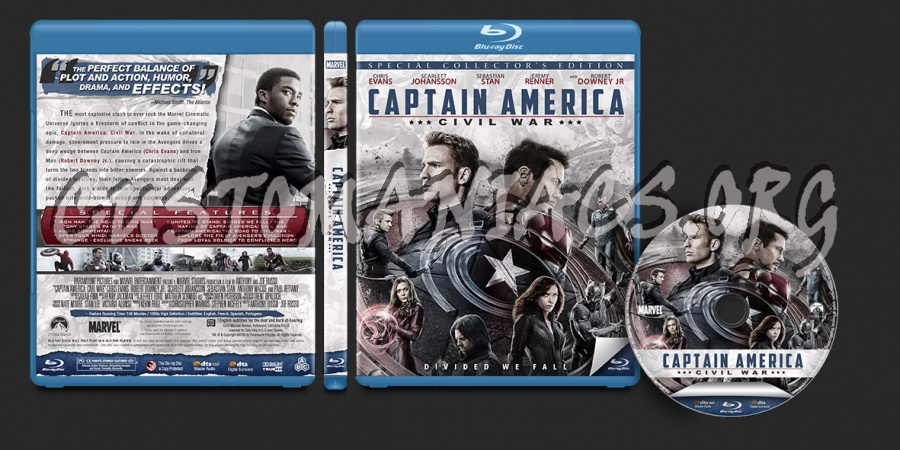 Captian America: Civil War (Special Edition) blu-ray cover