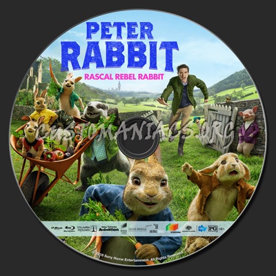 Peter Rabbit (2018) blu-ray label