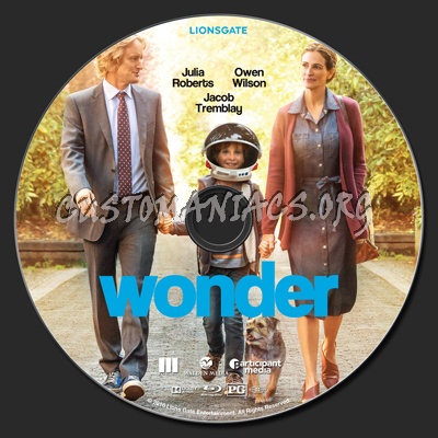Wonder (2017) blu-ray label