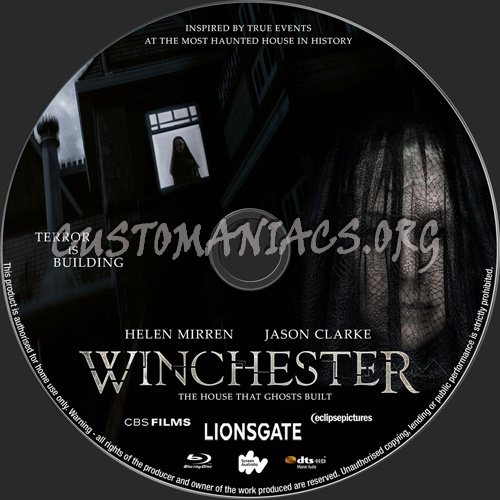 Winchester blu-ray label