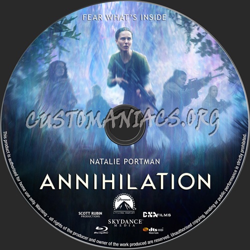 Annihilation blu-ray label