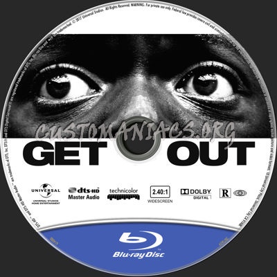 Get Out blu-ray label