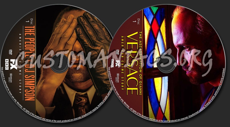American Crime Story Seasons 1-2 dvd label