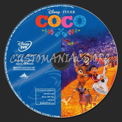 Coco dvd label