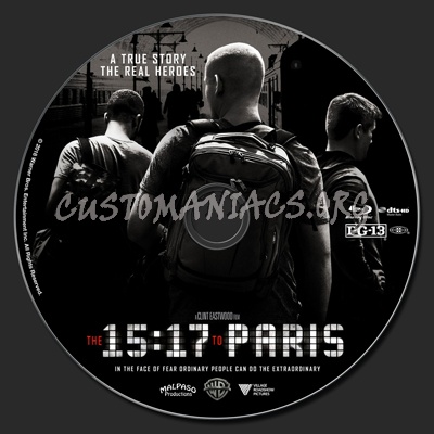 The 15:17 To Paris blu-ray label