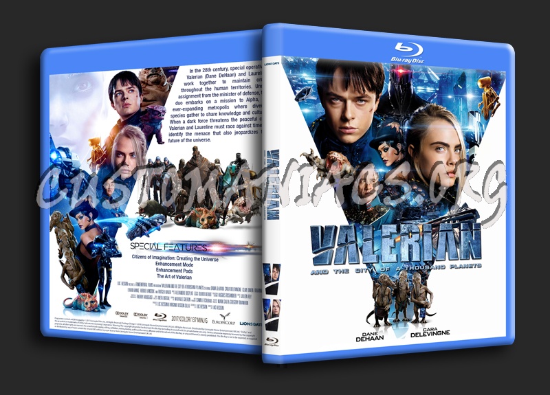 Valerian and the city of a thousand planets blu-ray cover