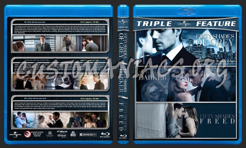 Fifty Shades of Grey / Darker / Freed Triple Feature blu-ray cover