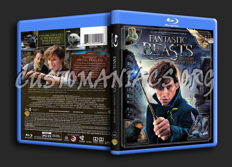 Fantastic Beasts and Where To Find Them blu-ray cover