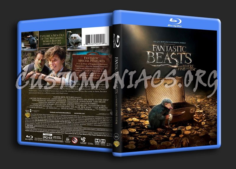 Fantastic Beasts and Where To Find Them blu-ray cover