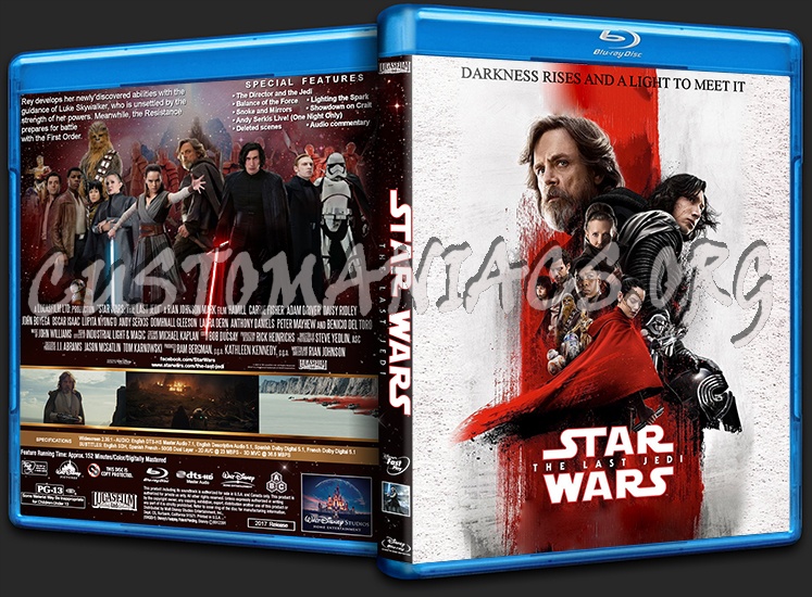 Star Wars: The Last Jedi blu-ray cover