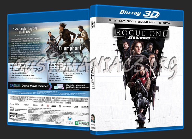 Rogue One - A Star Wars Story (3D) blu-ray cover